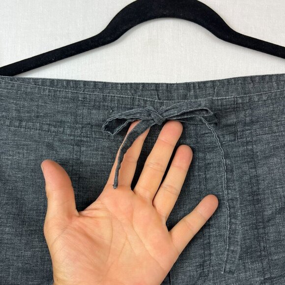 Prana Hemp Blend Wide Leg Pull On Drawstring Pants Womens M Minimalist Boho - Picture 3 of 11